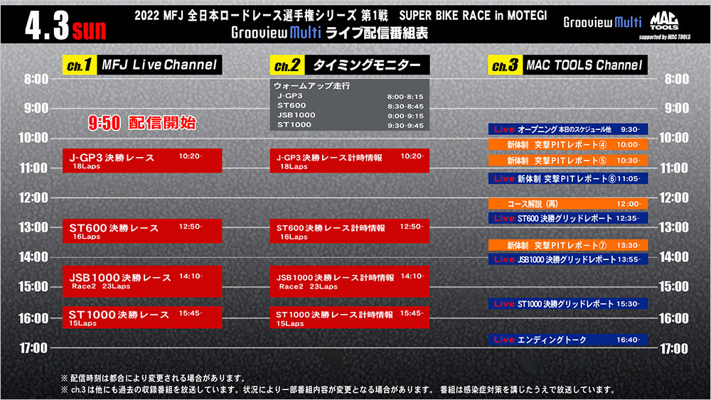 Grooview Multi - 4/3配信プログラム