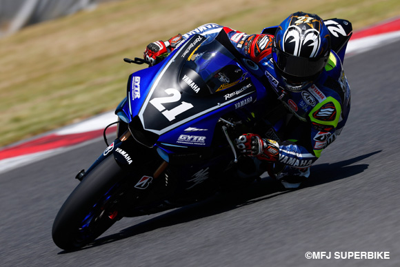 手負いの中須賀克行がトップタイム！