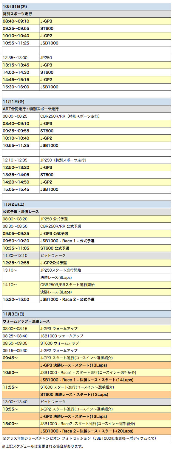タイムテーブル